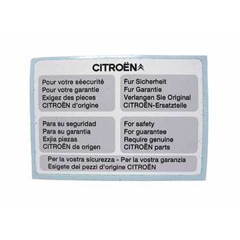 STICKER CITROEN ORIGINEEL STICKER CITROEN ORIGINEEL